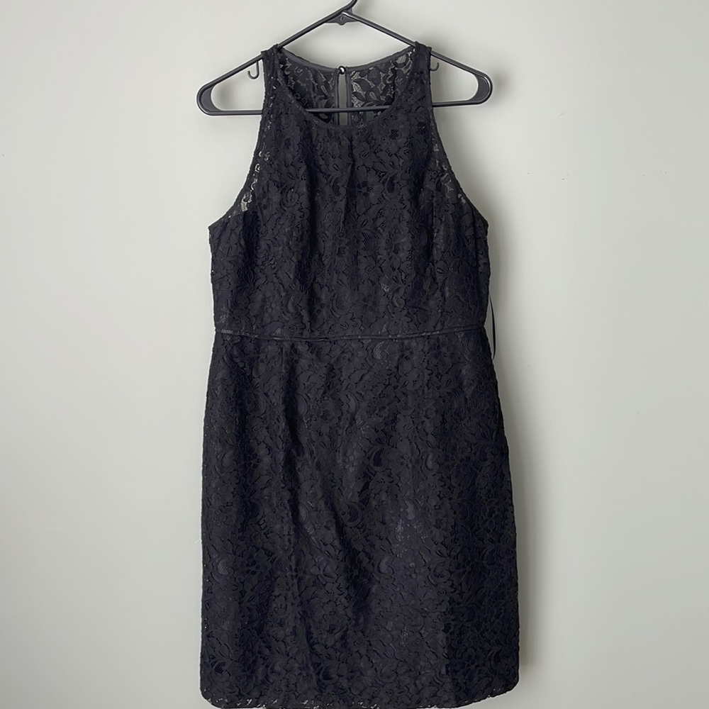 Lace J.Crew black cocktail dress